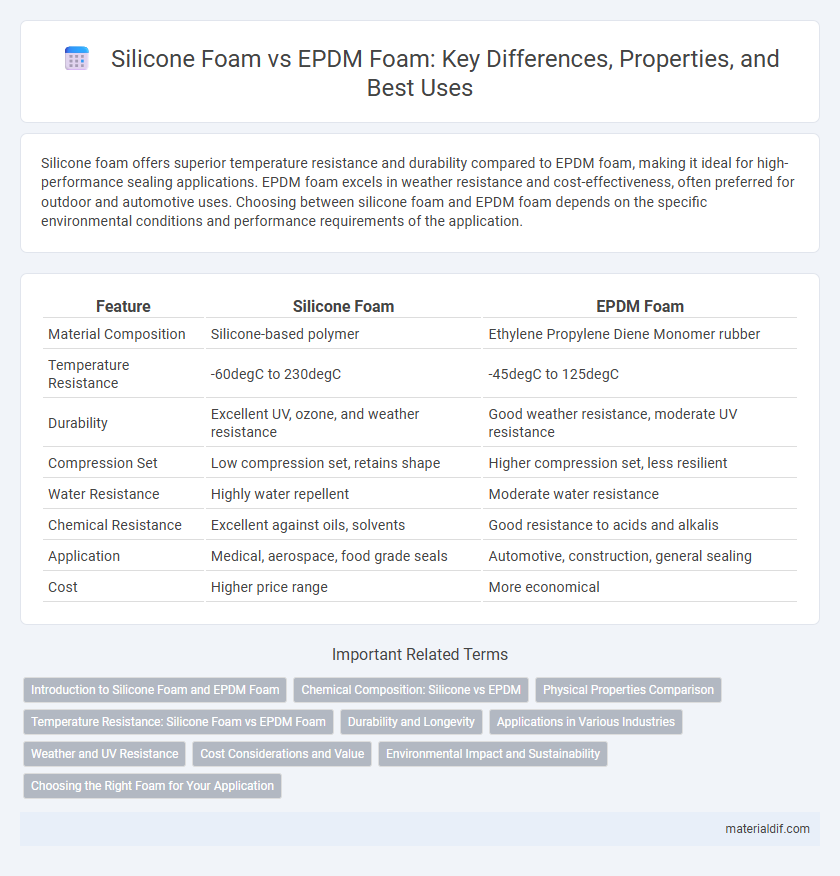 Silicone Foam vs EPDM Foam: Key Differences, Properties, and Best Uses