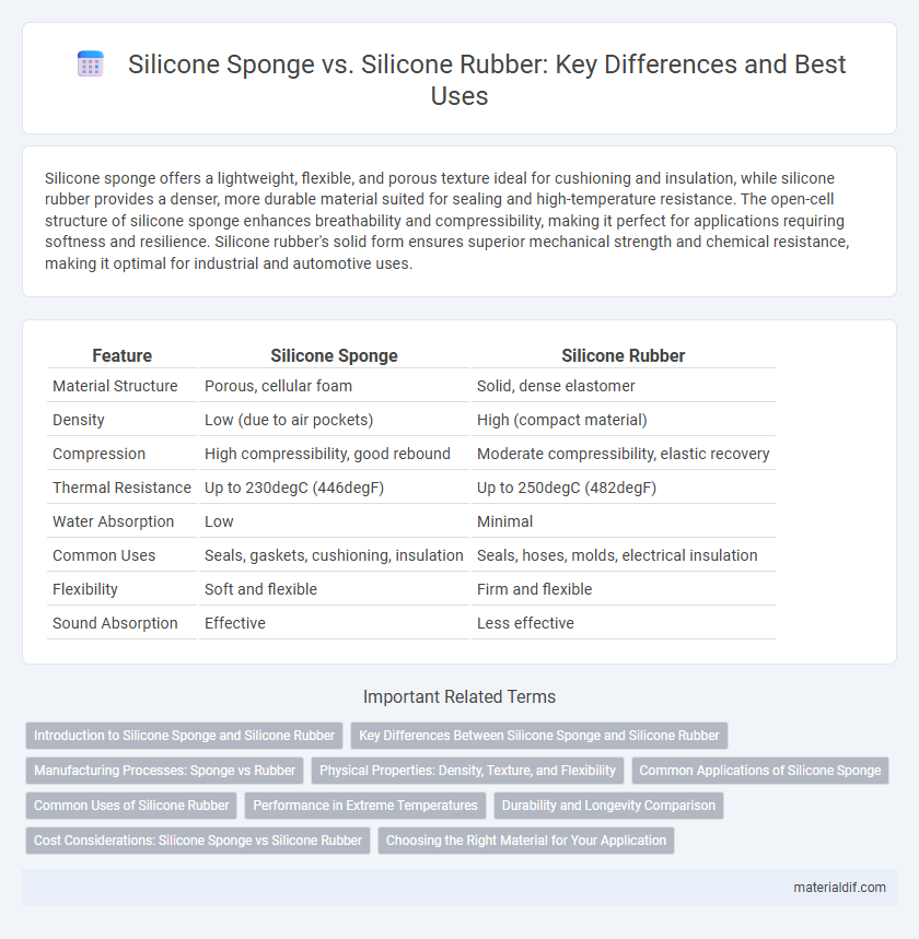 Silicone Sponge vs. Silicone Rubber: Key Differences and Best Uses
