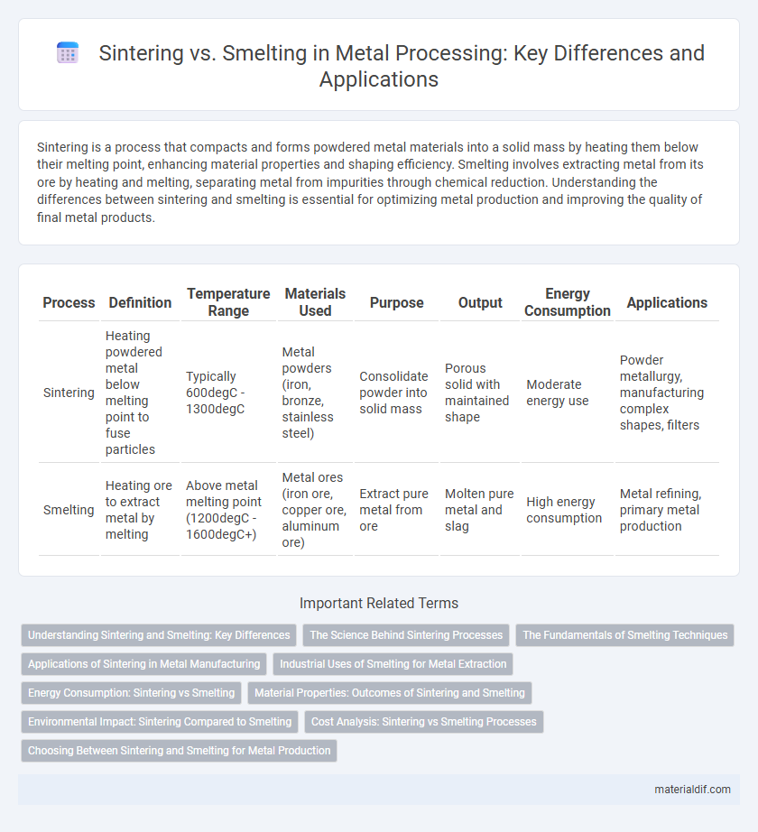 Sintering vs. Smelting in Metal Processing: Key Differences and Applications