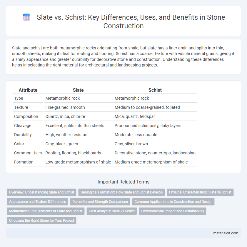 Slate vs. Schist: Key Differences, Uses, and Benefits in Stone Construction