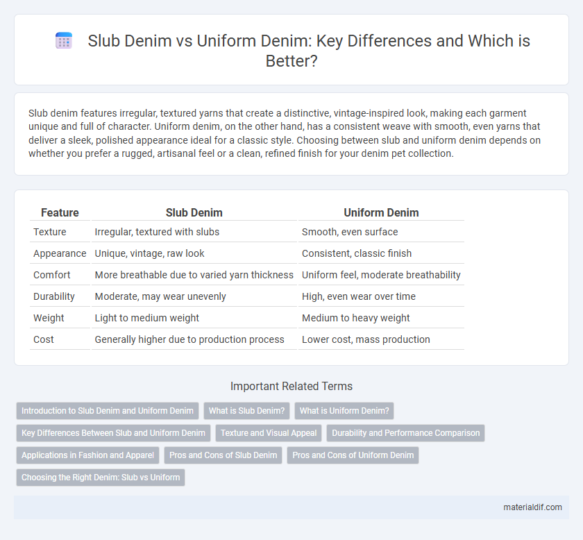 Slub Denim vs Uniform Denim: Key Differences and Which is Better?