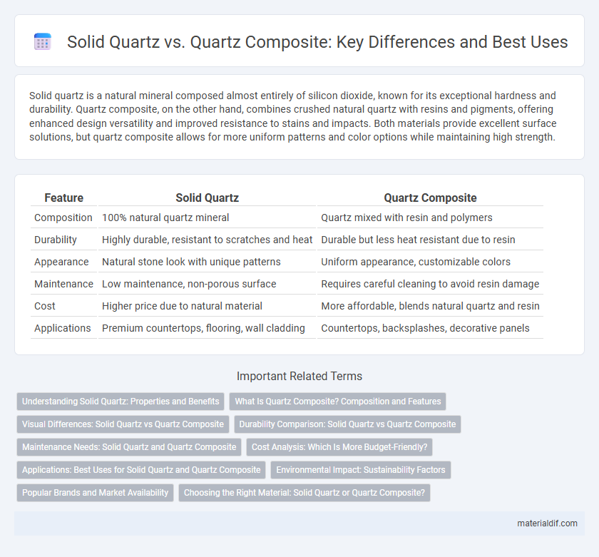 Solid Quartz vs. Quartz Composite: Key Differences and Best Uses