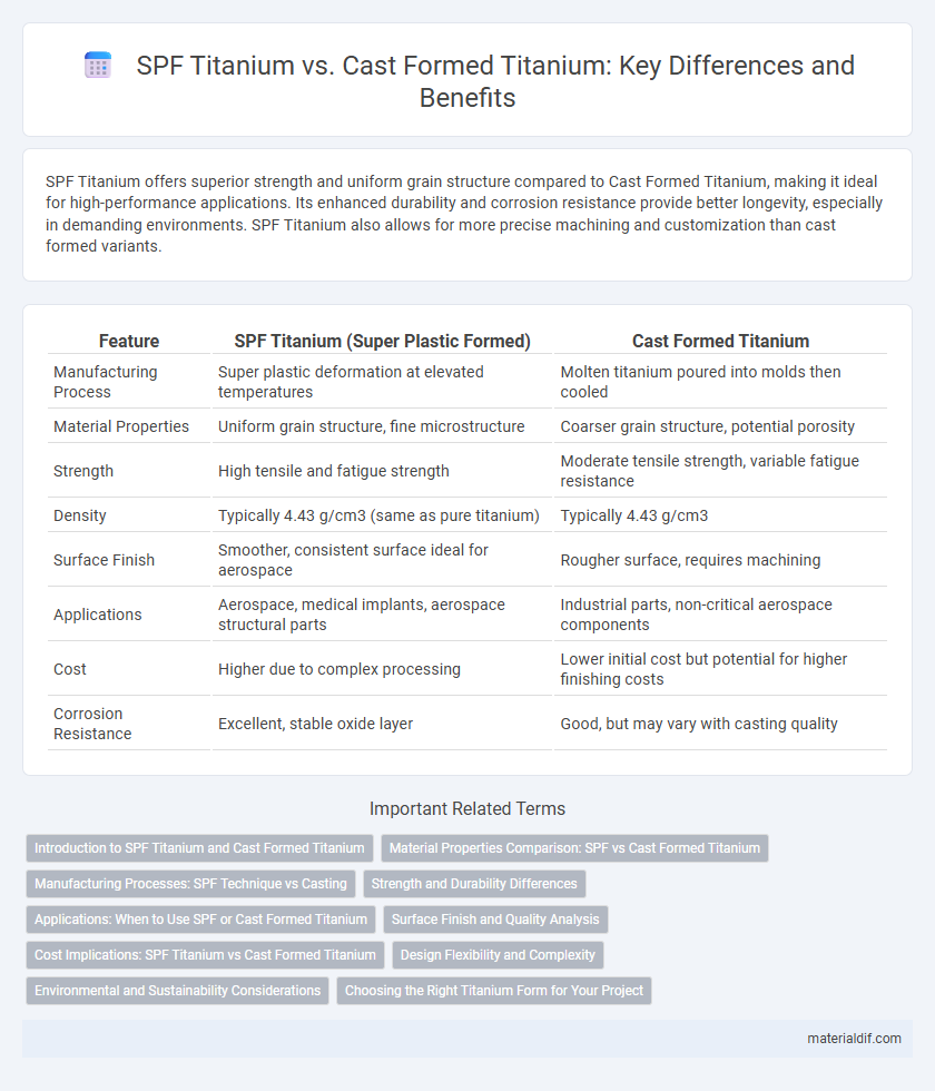 SPF Titanium vs. Cast Formed Titanium: Key Differences and Benefits