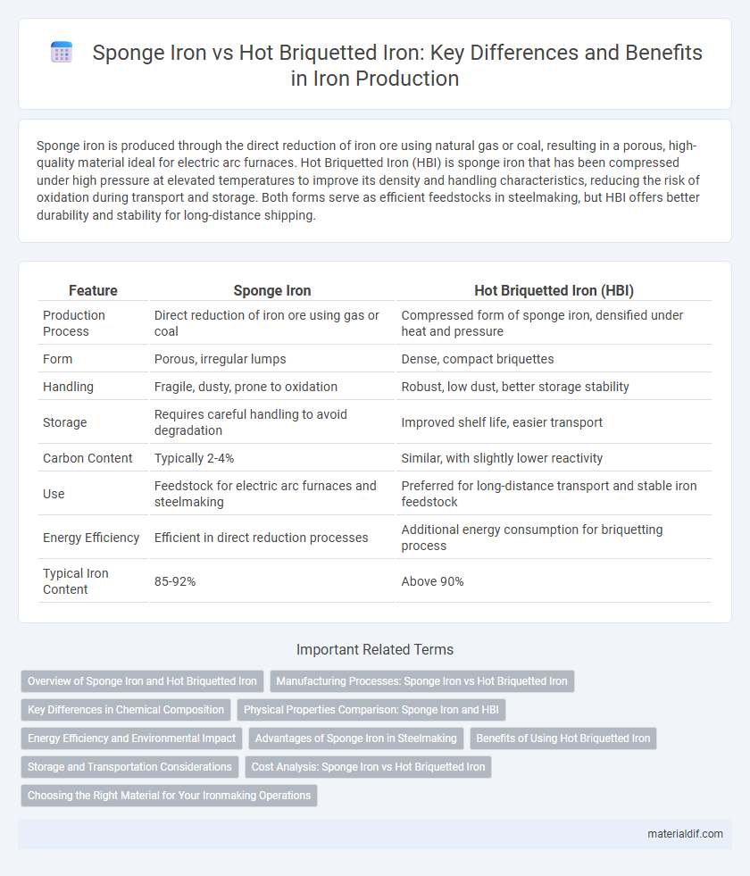 Sponge Iron vs Hot Briquetted Iron: Key Differences and Benefits in Iron Production