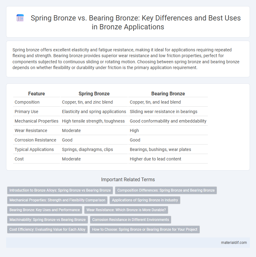 Spring Bronze vs. Bearing Bronze: Key Differences and Best Uses in Bronze Applications