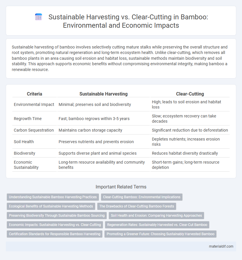 Sustainable Harvesting vs. Clear-Cutting in Bamboo: Environmental and Economic Impacts