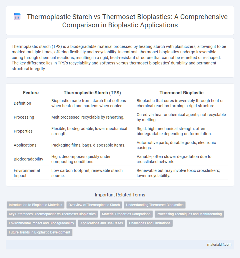 Thermoplastic Starch vs Thermoset Bioplastics: A Comprehensive Comparison in Bioplastic Applications