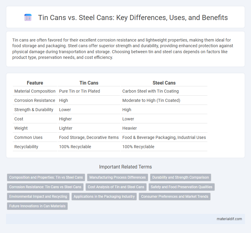 Tin Cans vs. Steel Cans: Key Differences, Uses, and Benefits