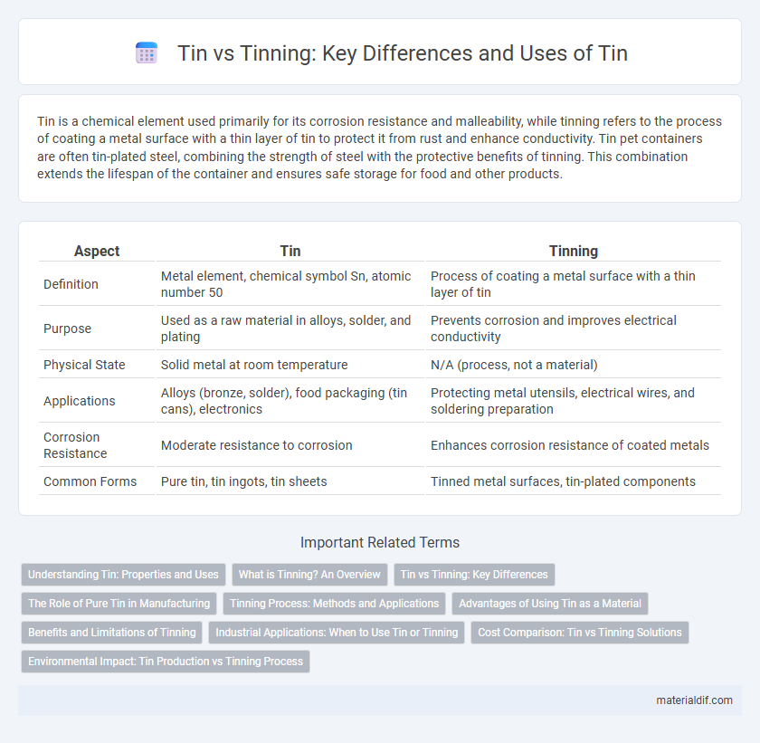 Tin vs Tinning: Key Differences and Uses of Tin