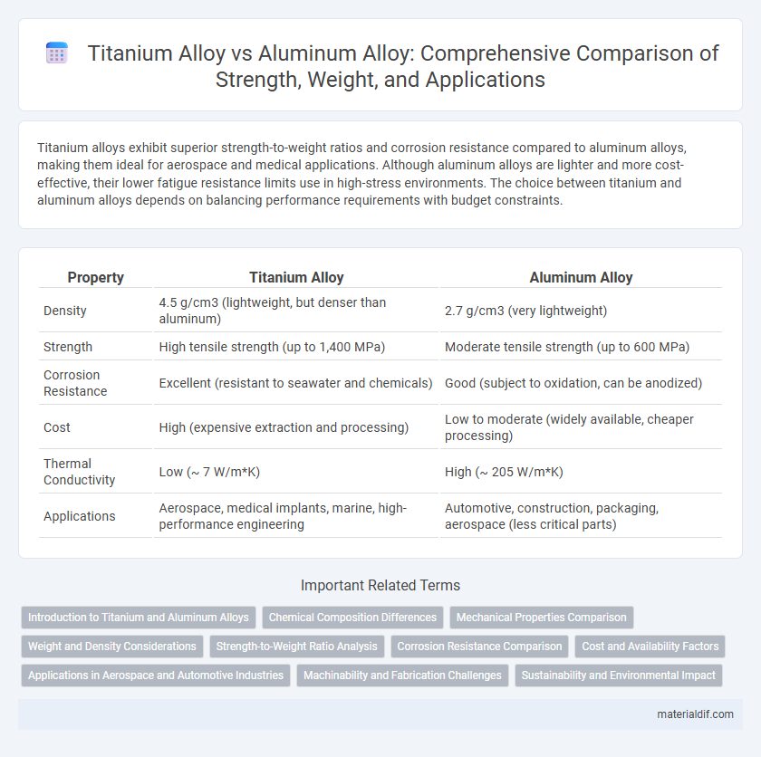 Titanium Alloy vs Aluminum Alloy: Comprehensive Comparison of Strength, Weight, and Applications