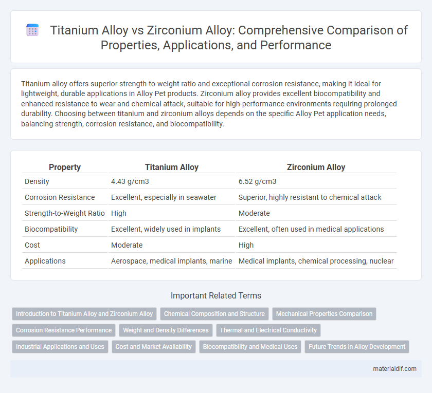 Titanium Alloy vs Zirconium Alloy: Comprehensive Comparison of Properties, Applications, and Performance