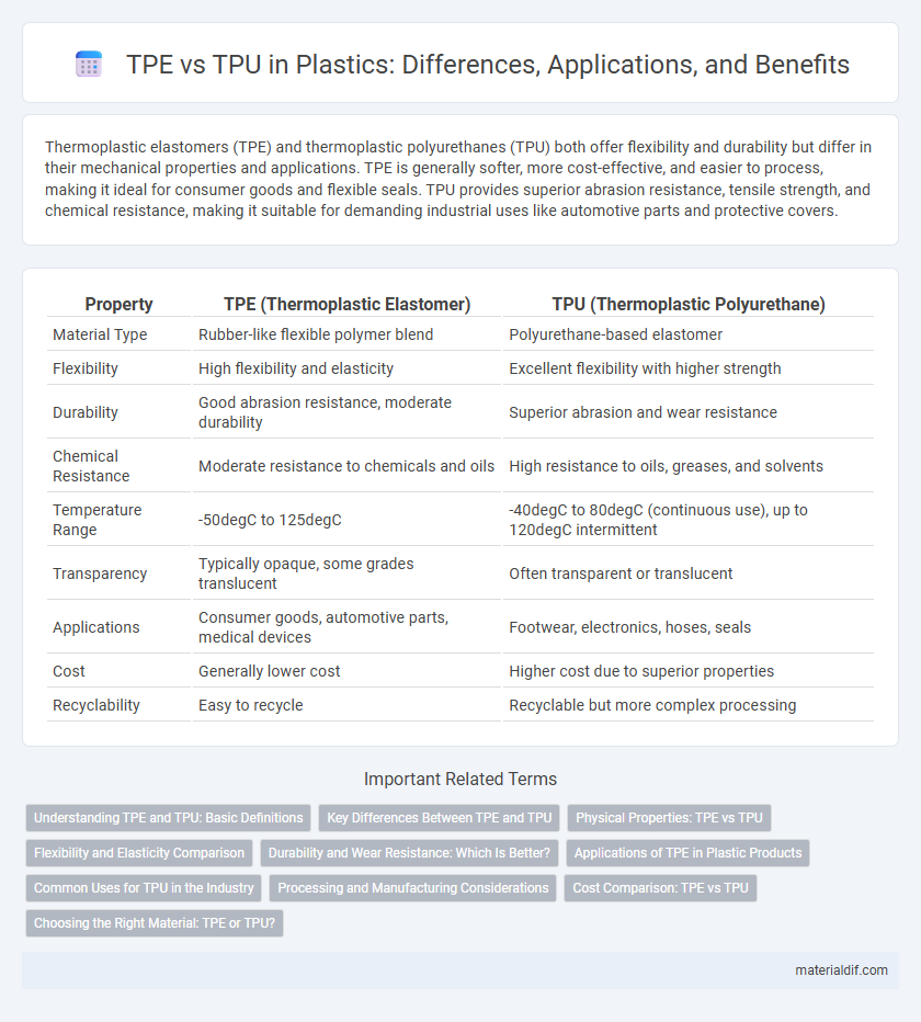 TPE vs TPU in Plastics: Differences, Applications, and Benefits