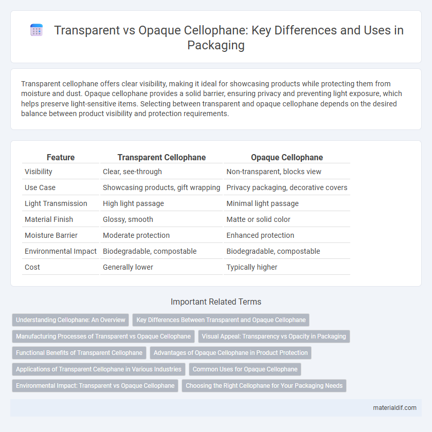 Transparent vs Opaque Cellophane: Key Differences and Uses in Packaging