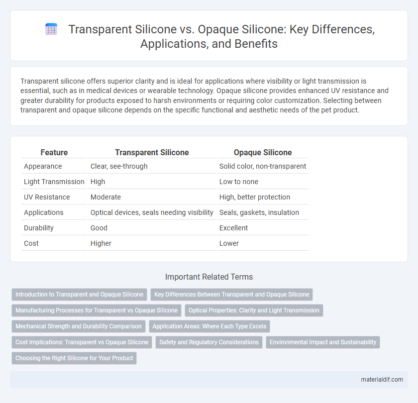Transparent Silicone vs. Opaque Silicone: Key Differences, Applications, and Benefits