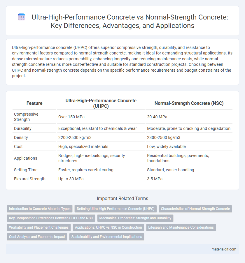 Ultra-High-Performance Concrete vs Normal-Strength Concrete: Key Differences, Advantages, and Applications