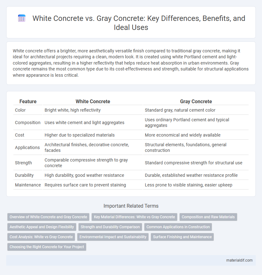 White Concrete vs. Gray Concrete: Key Differences, Benefits, and Ideal Uses