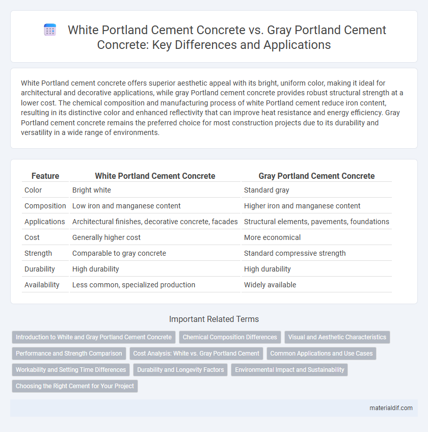 White Portland Cement Concrete vs. Gray Portland Cement Concrete: Key Differences and Applications
