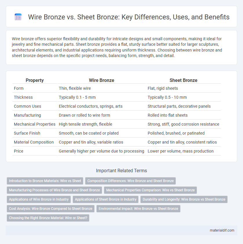 Wire Bronze vs. Sheet Bronze: Key Differences, Uses, and Benefits