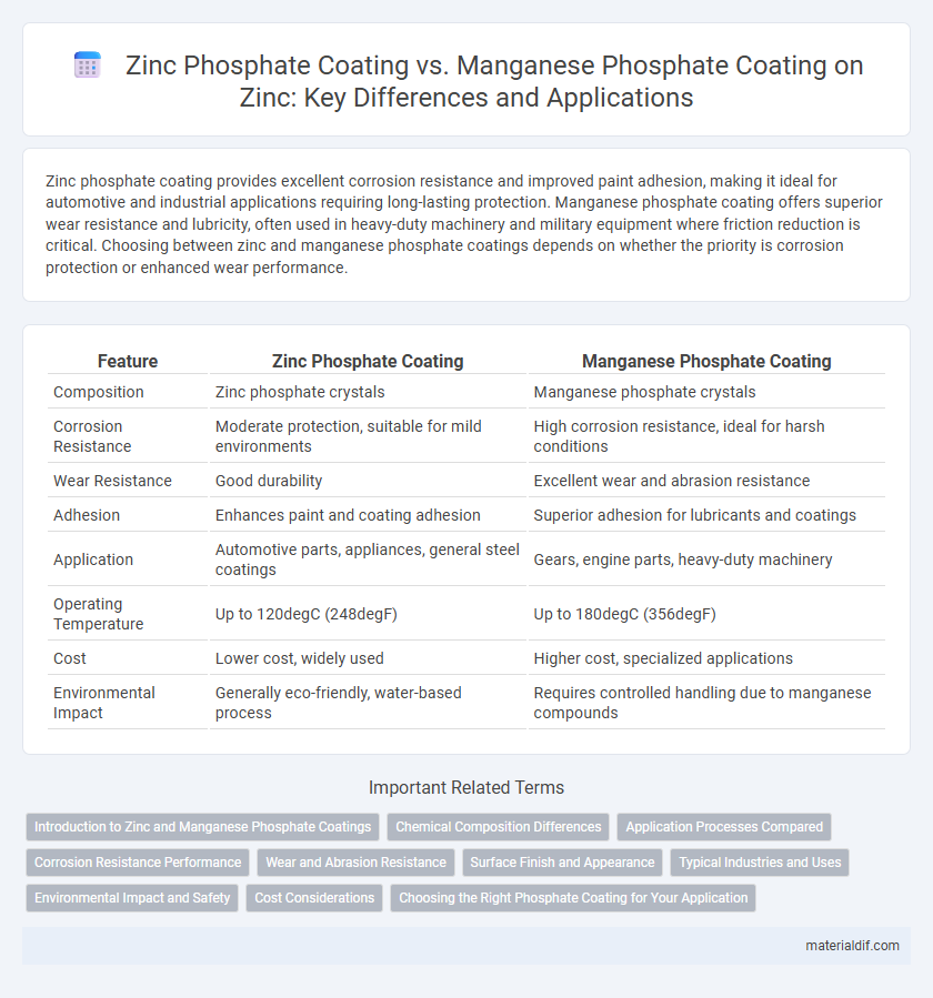 Zinc Phosphate Coating vs. Manganese Phosphate Coating on Zinc: Key Differences and Applications