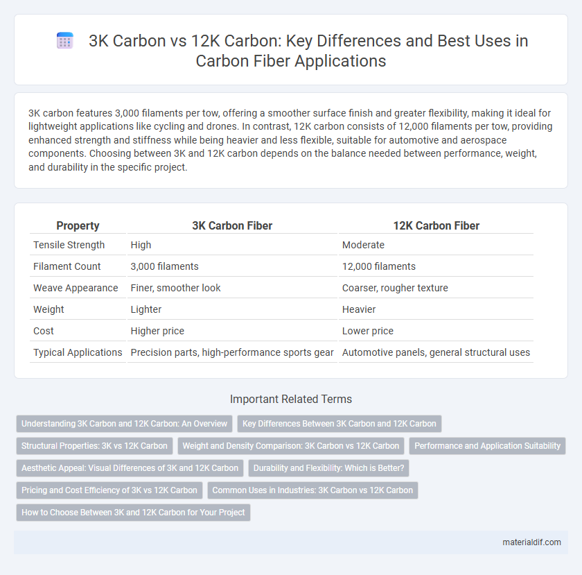 3K Carbon vs 12K Carbon: Key Differences and Best Uses in Carbon Fiber Applications