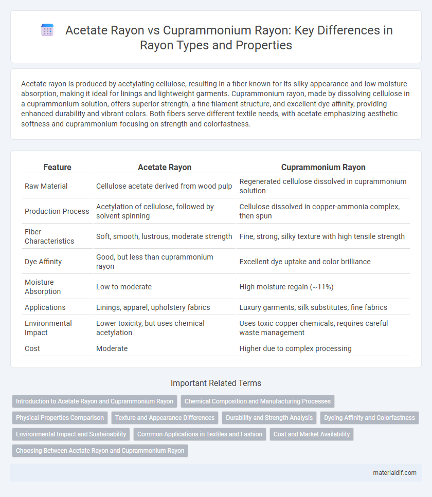 Acetate Rayon vs Cuprammonium Rayon: Key Differences in Rayon Types and Properties