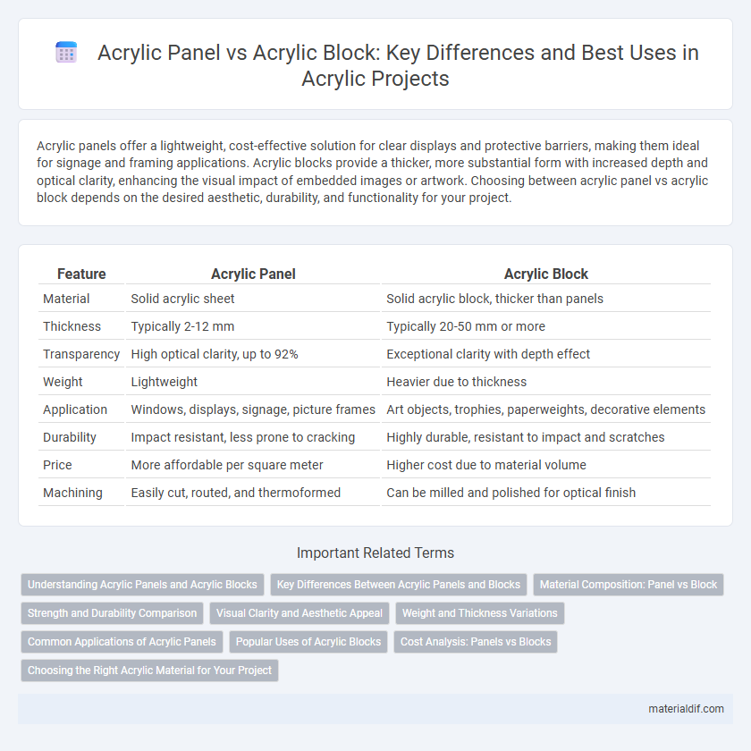 Acrylic Panel vs Acrylic Block: Key Differences and Best Uses in Acrylic Projects