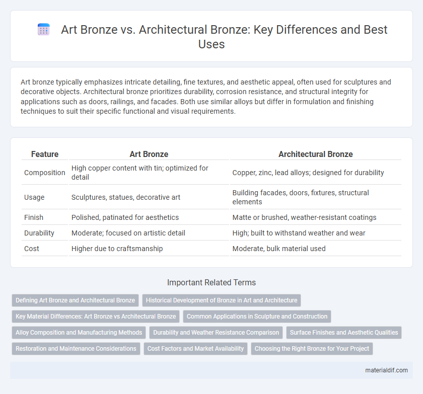 Art Bronze vs. Architectural Bronze: Key Differences and Best Uses