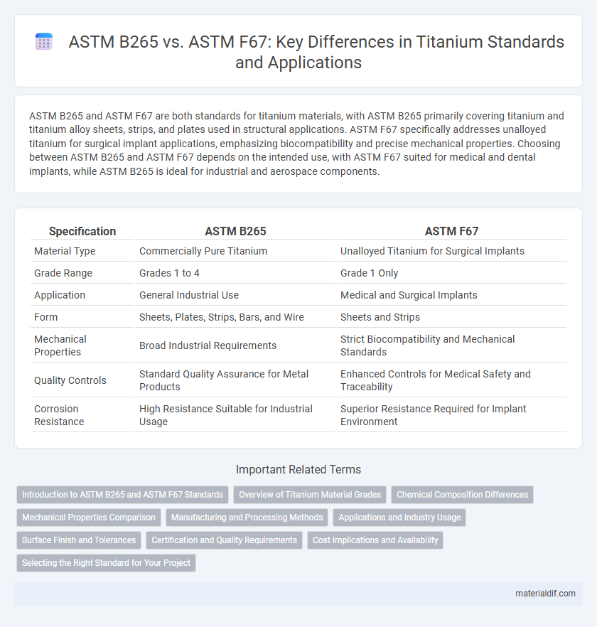 ASTM B265 vs. ASTM F67: Key Differences in Titanium Standards and Applications