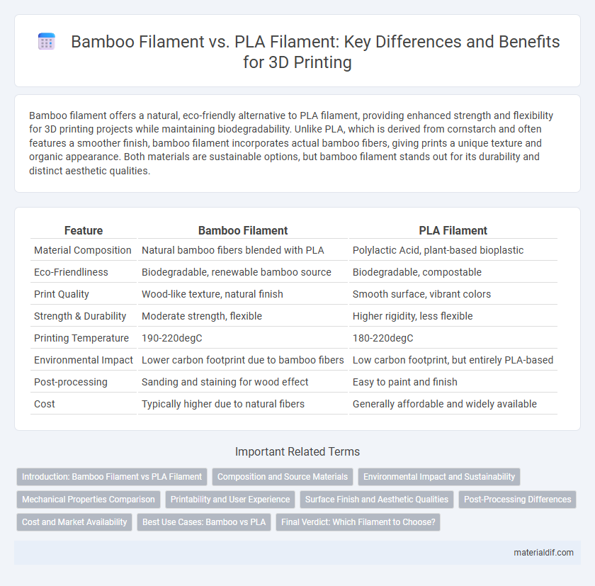 Bamboo Filament vs. PLA Filament: Key Differences and Benefits for 3D Printing