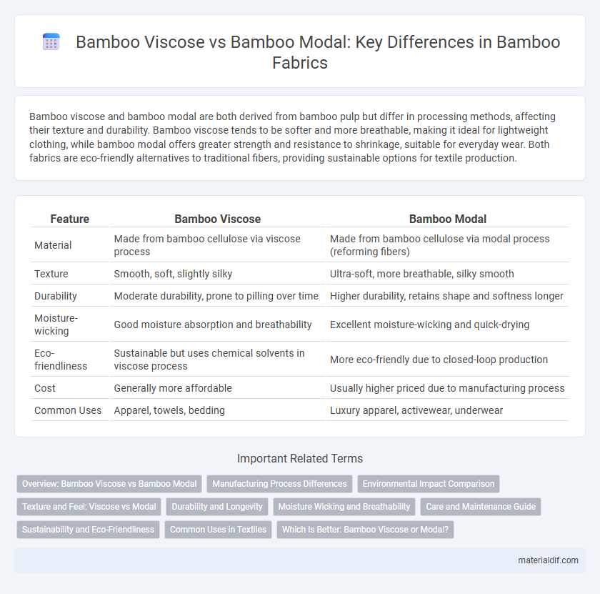 Bamboo Viscose vs Bamboo Modal: Key Differences in Bamboo Fabrics