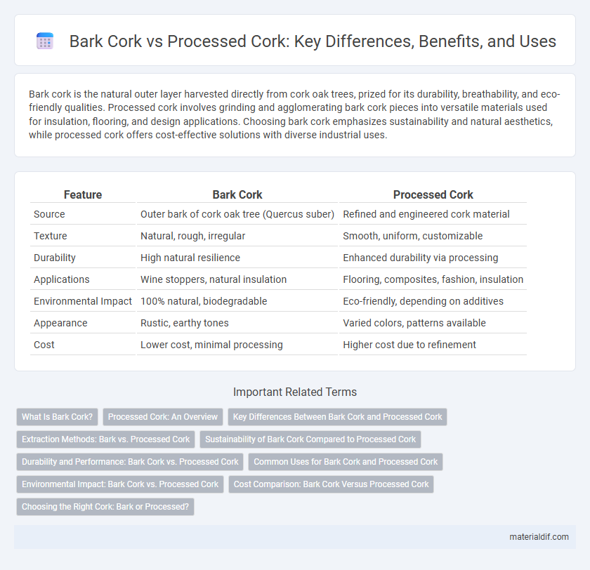 Bark Cork vs Processed Cork: Key Differences, Benefits, and Uses