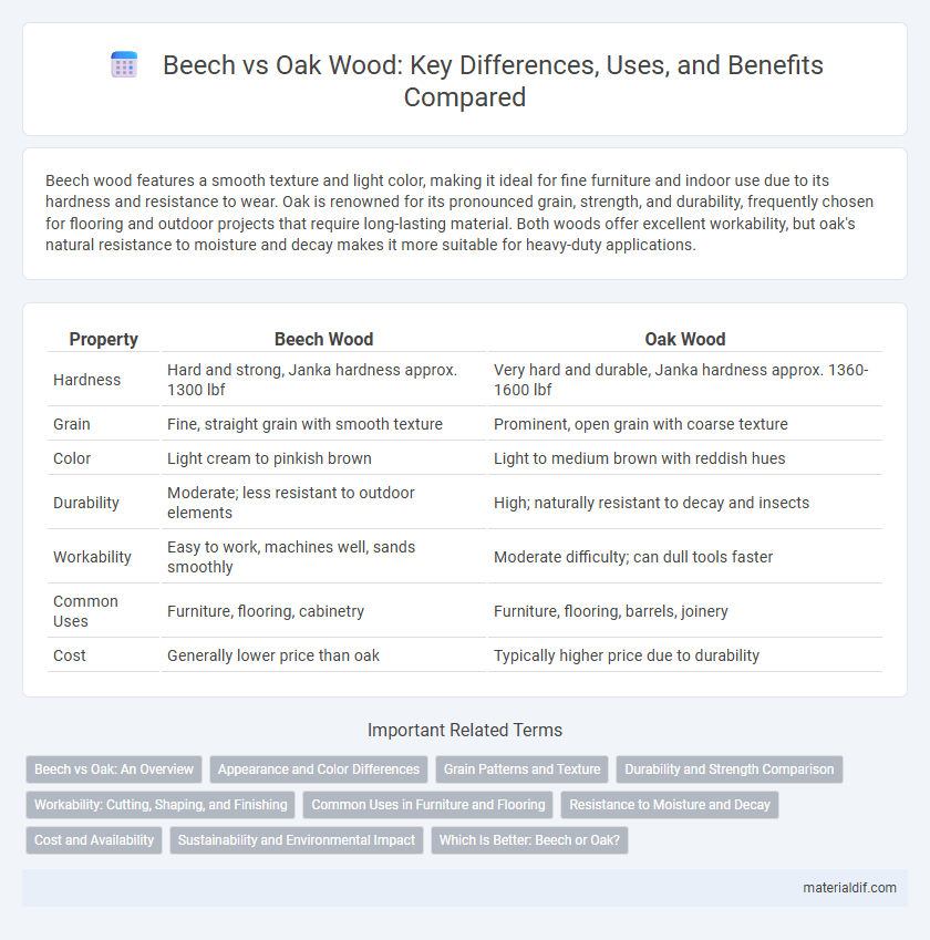 Beech vs Oak Wood: Key Differences, Uses, and Benefits Compared