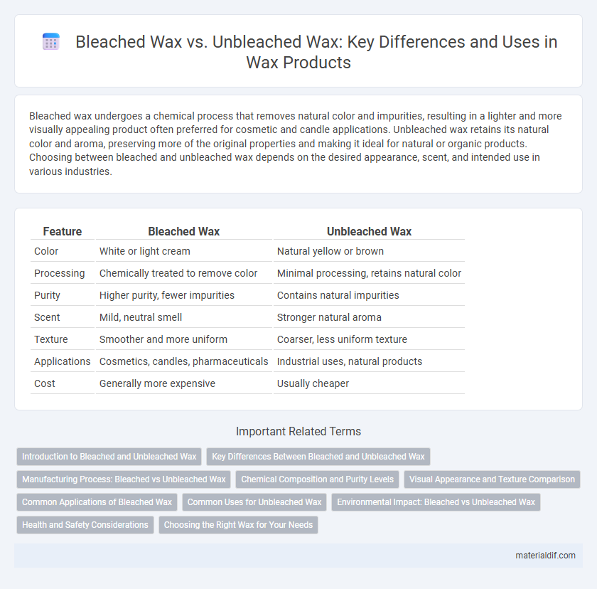 Bleached Wax vs. Unbleached Wax: Key Differences and Uses in Wax Products