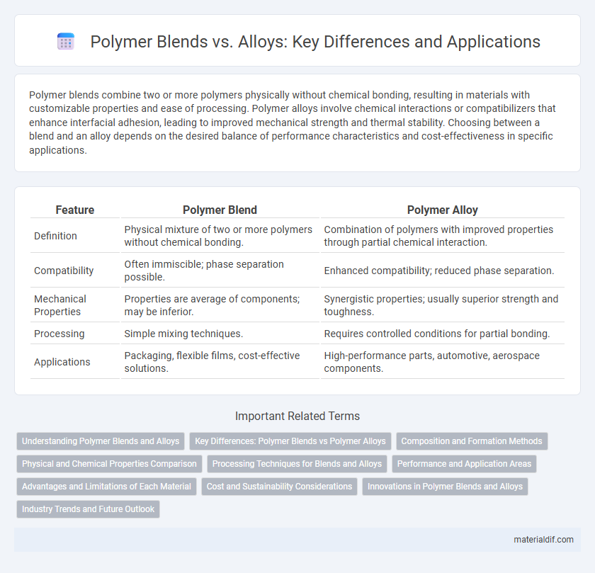 Polymer Blends vs. Alloys: Key Differences and Applications