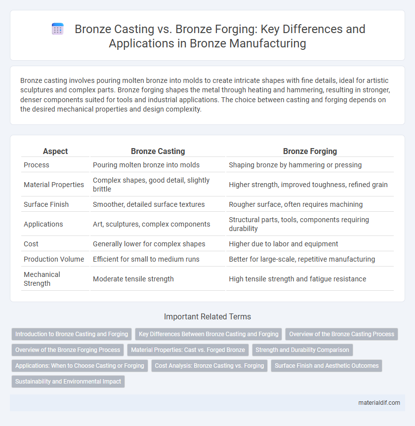 Bronze Casting vs. Bronze Forging: Key Differences and Applications in Bronze Manufacturing