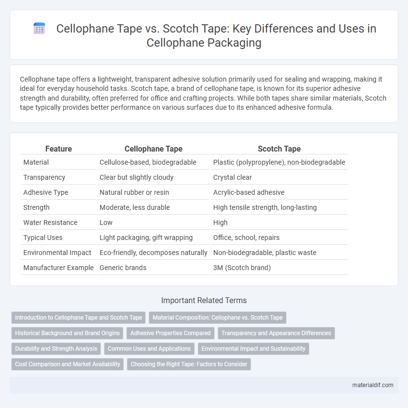 Cellophane Tape vs. Scotch Tape: Key Differences and Uses in Cellophane Packaging
