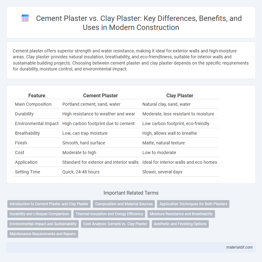 Cement Plaster vs. Clay Plaster: Key Differences, Benefits, and Uses in Modern Construction