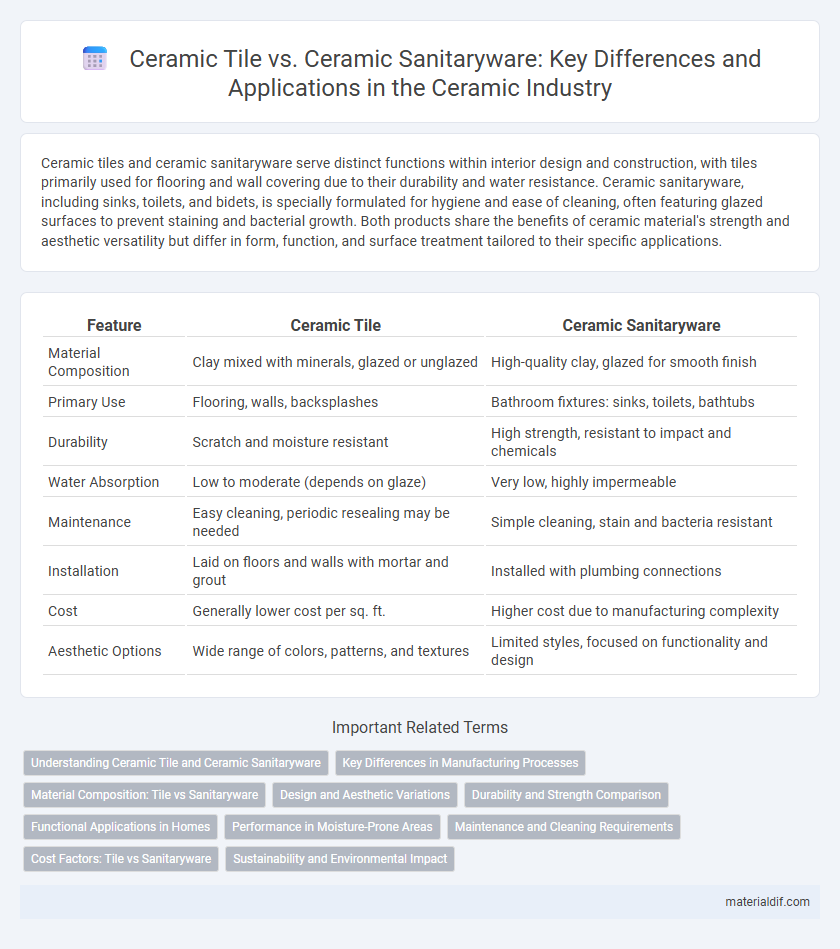 Ceramic Tile vs. Ceramic Sanitaryware: Key Differences and Applications in the Ceramic Industry