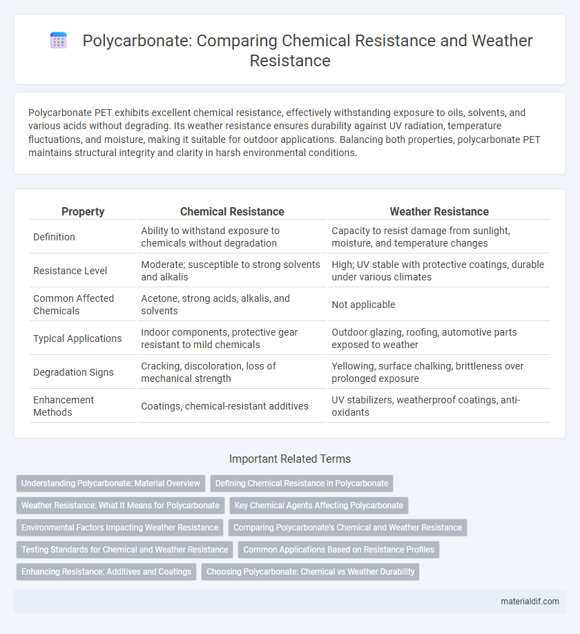 Polycarbonate: Comparing Chemical Resistance and Weather Resistance