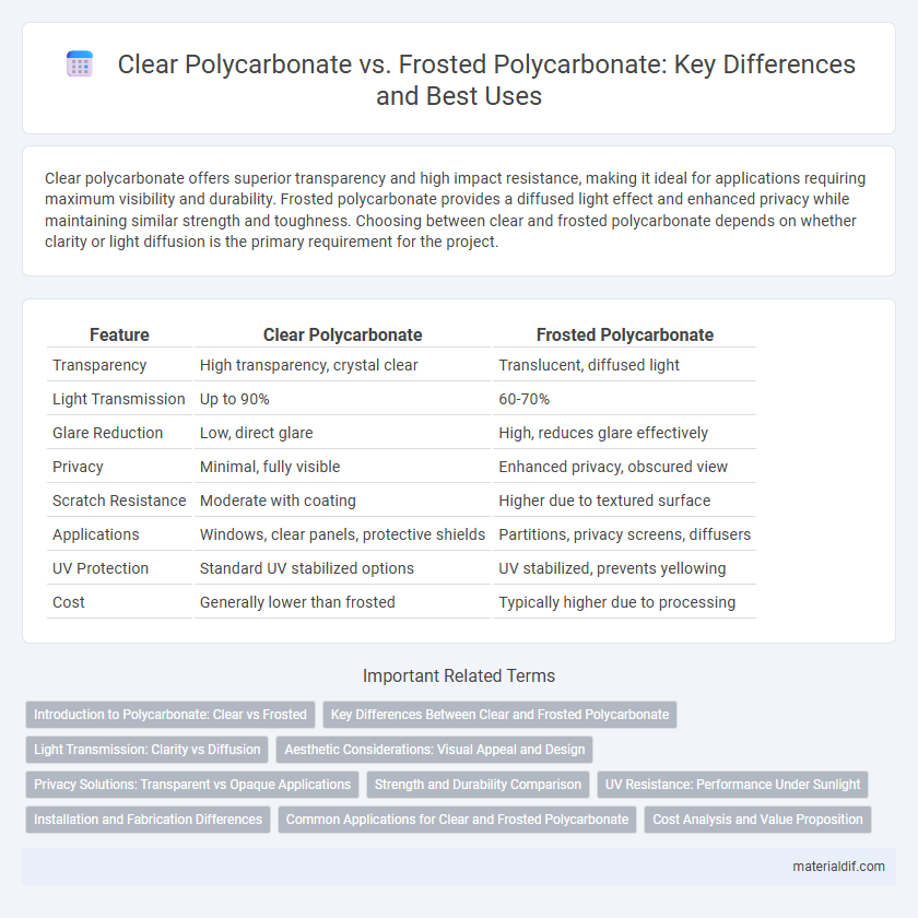 Clear Polycarbonate vs. Frosted Polycarbonate: Key Differences and Best Uses