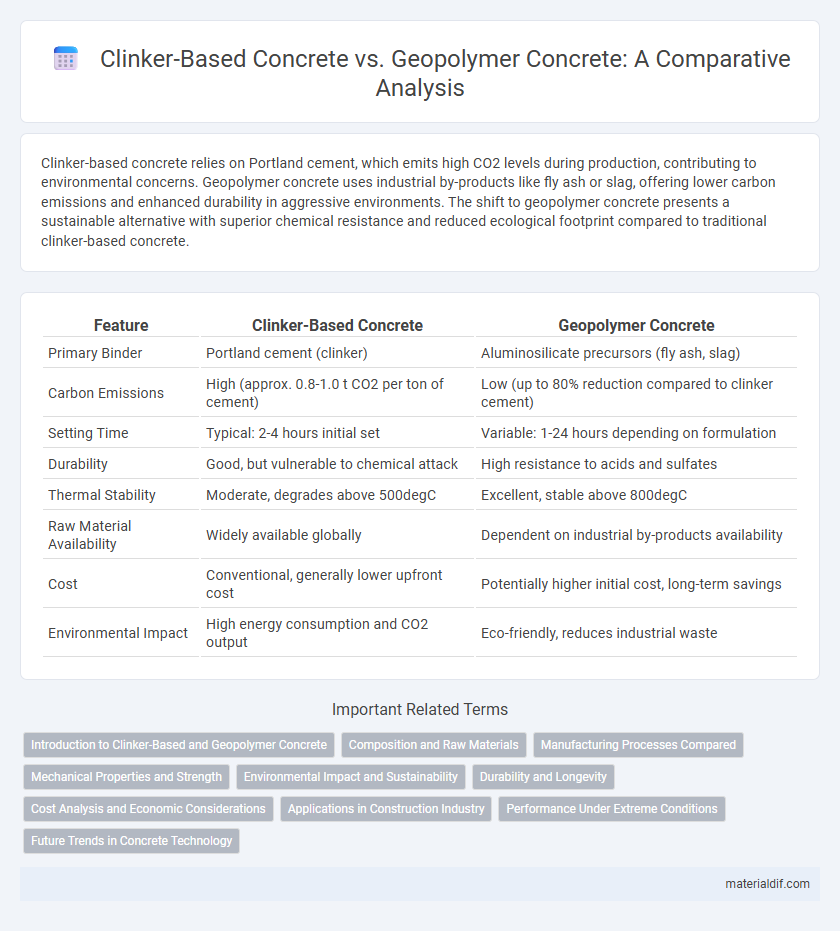 Clinker-Based Concrete vs. Geopolymer Concrete: A Comparative Analysis