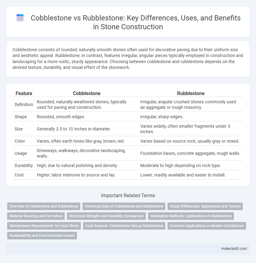 Cobblestone vs Rubblestone: Key Differences, Uses, and Benefits in Stone Construction