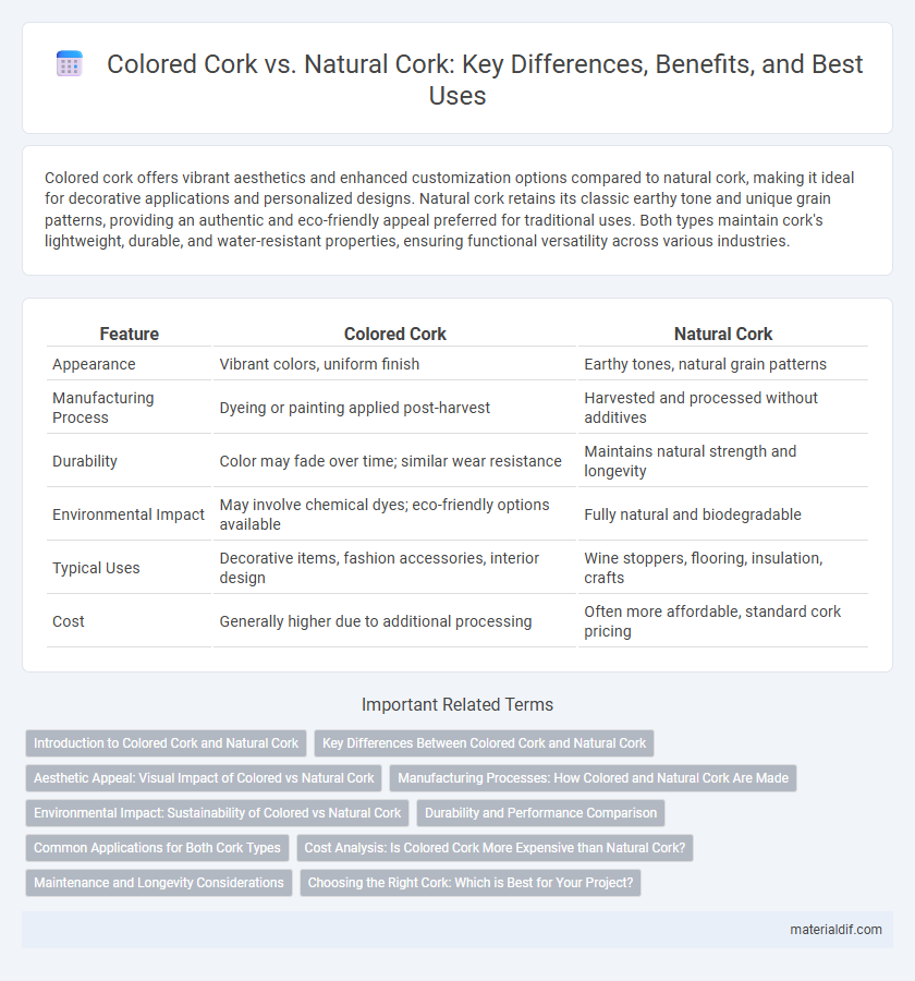 Colored Cork vs. Natural Cork: Key Differences, Benefits, and Best Uses