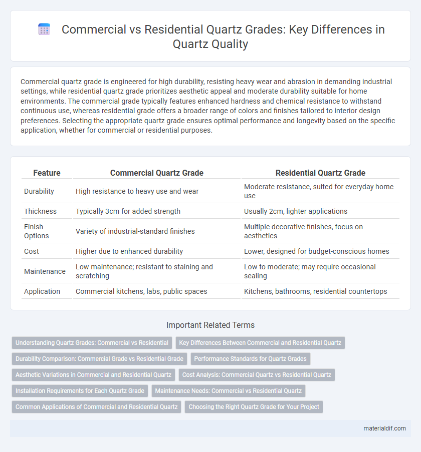 Commercial vs Residential Quartz Grades: Key Differences in Quartz Quality
