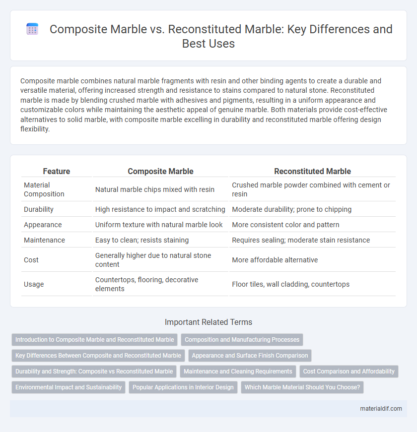 Composite Marble vs. Reconstituted Marble: Key Differences and Best Uses