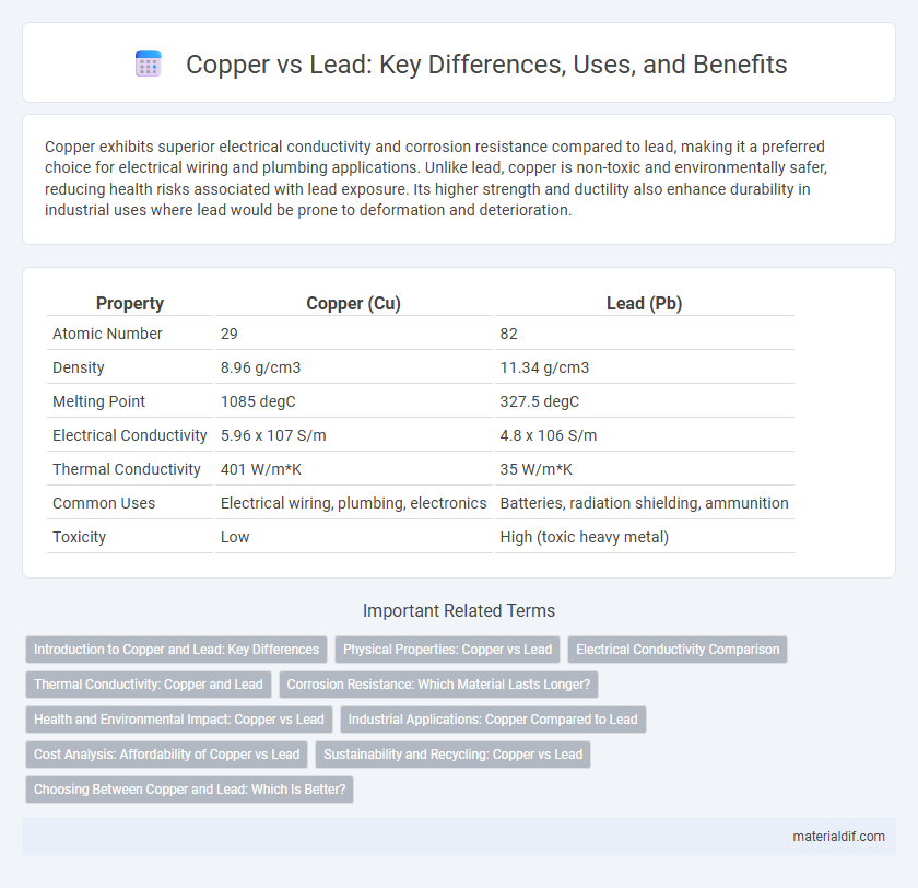 Copper vs Lead: Key Differences, Uses, and Benefits
