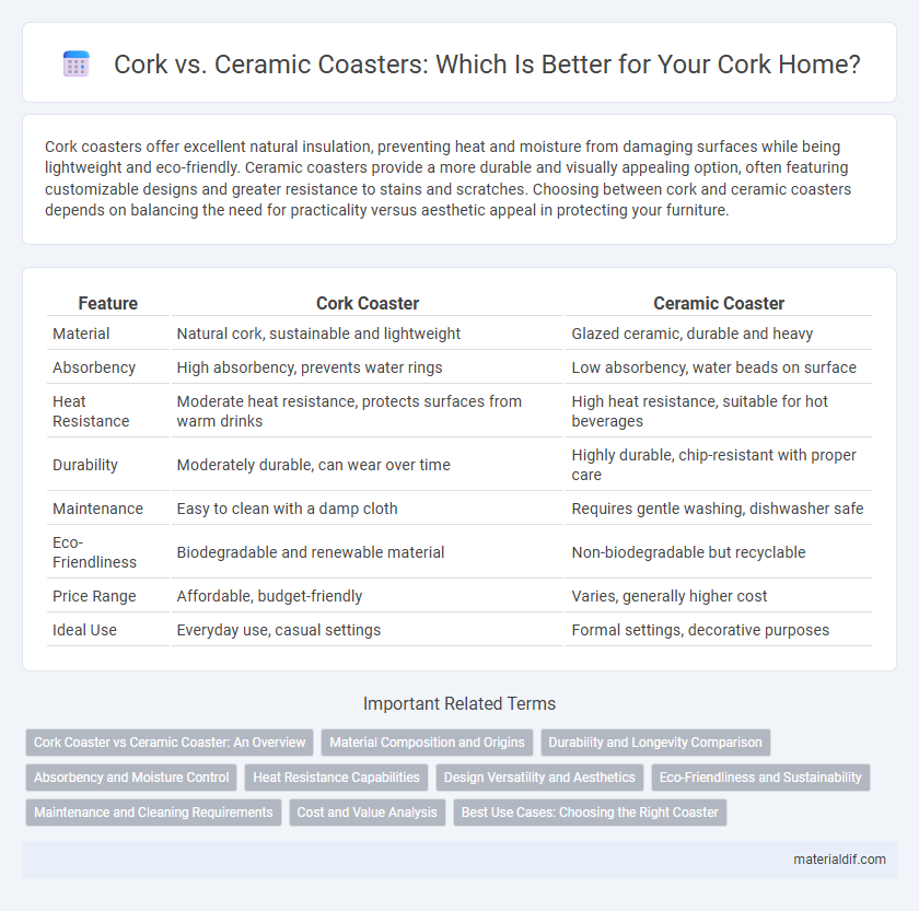 Cork vs. Ceramic Coasters: Which Is Better for Your Cork Home?
