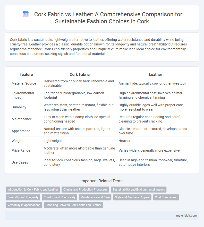 Cork Fabric vs Leather: A Comprehensive Comparison for Sustainable Fashion Choices in Cork