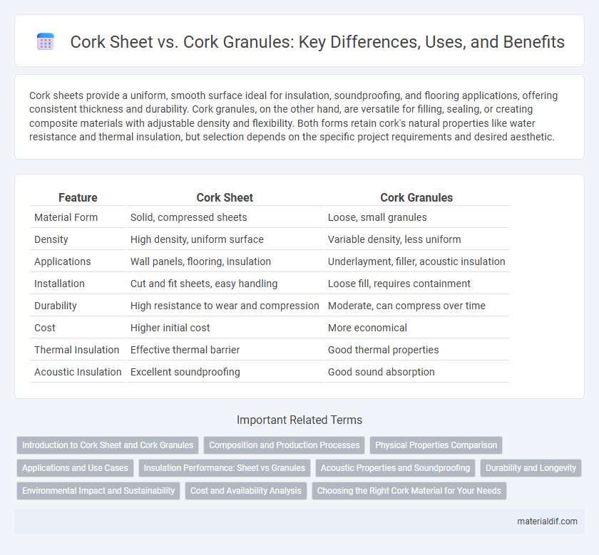 Cork Sheet vs. Cork Granules: Key Differences, Uses, and Benefits