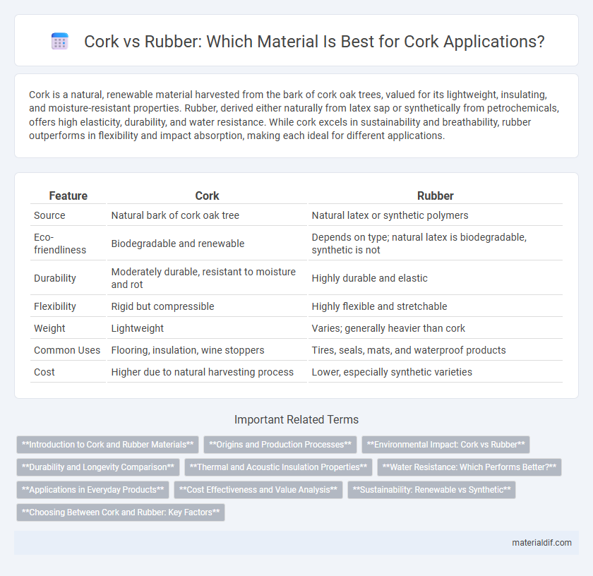 Cork vs Rubber: Which Material Is Best for Cork Applications?